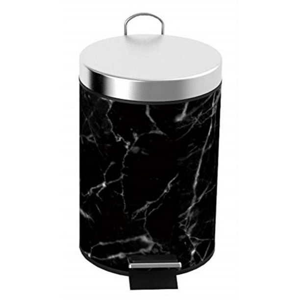 3L Metal Marble Effect Kitchen Bathroom Dine Office Pedal Waste BIN Bar Garag 3L Metal Marble Effect Kitchen Bathroom Dine Office Pedal Waste BIN Bar Garag